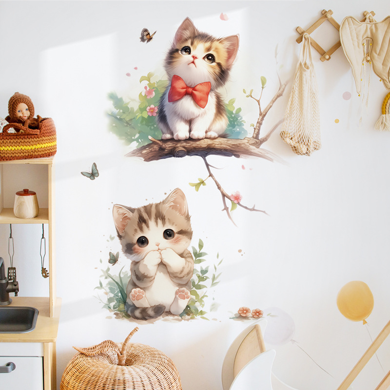 Kawaii Pastel Cat & Butterfly  – обзор и цена Pvc Panel Background
