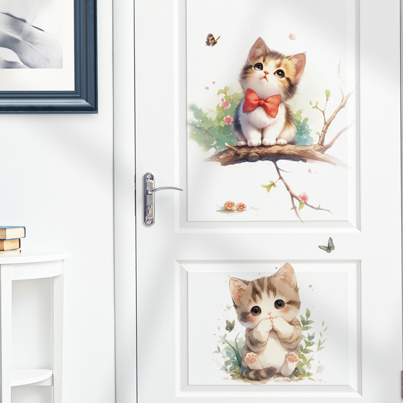 Kawaii Pastel Cat & Butterfly  – обзор и цена Pvc Panel Background