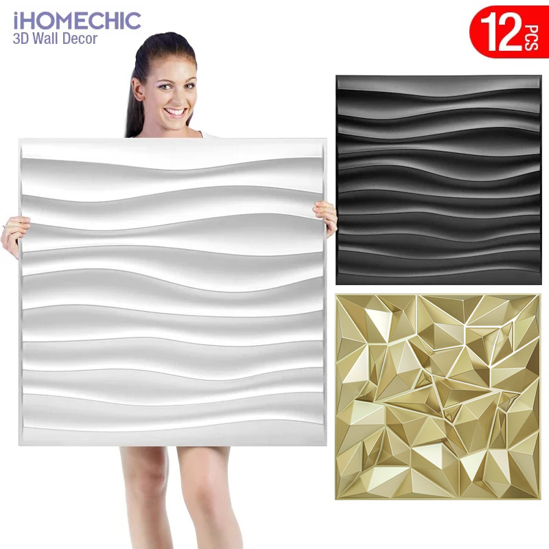 12pcs 50x50cm Champagne gold c – обзор и цена Pvc Panel Background