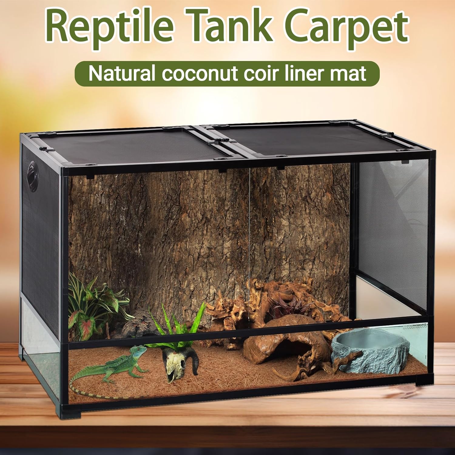 10 Pcs Reptile Carpet, 12x12 i – обзор и цена Substrate Coconut Fiber