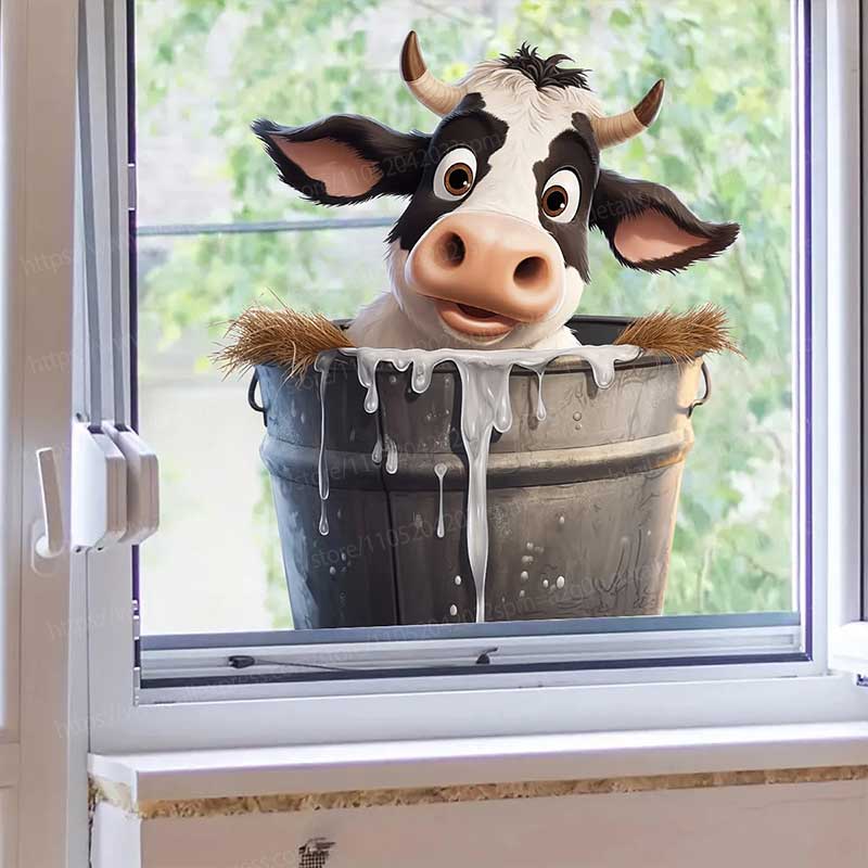Cute Cow Wall Stickers Self-Ad – обзор и цена Pvc Panel Background