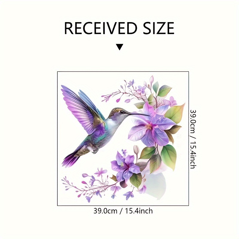 1 Purple Flower and Hummingbir – обзор и цена Pvc Panel Background