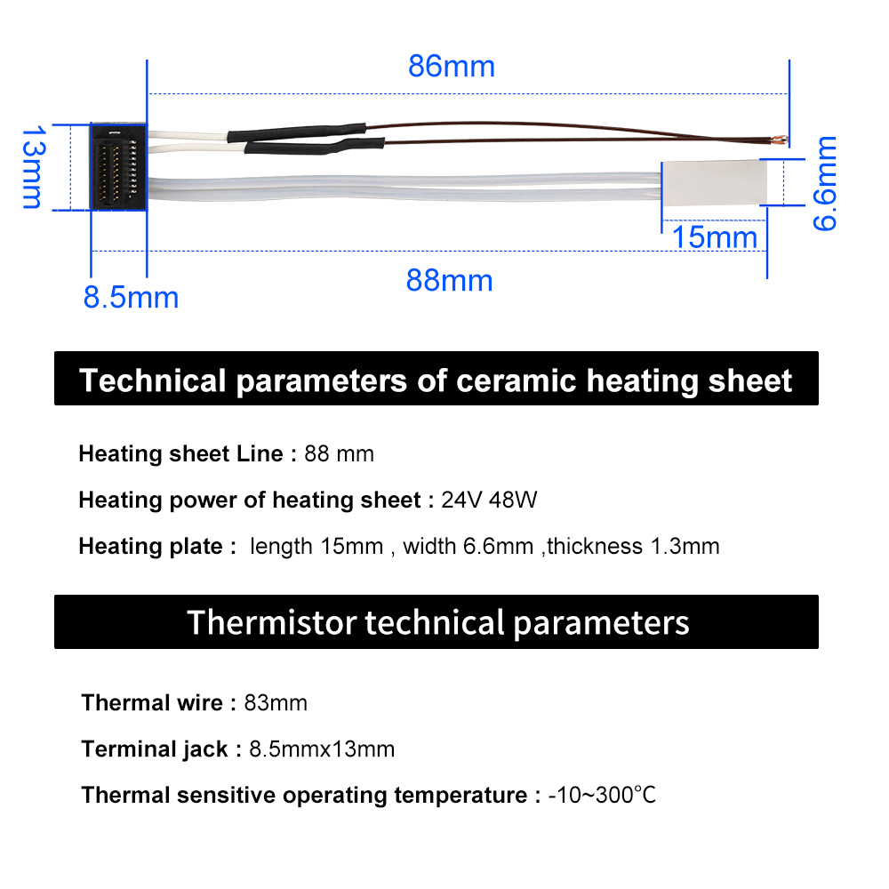 For Bambu Lab P1S P1P Thermist – обзор и цена Ceramic Heat Emitter
