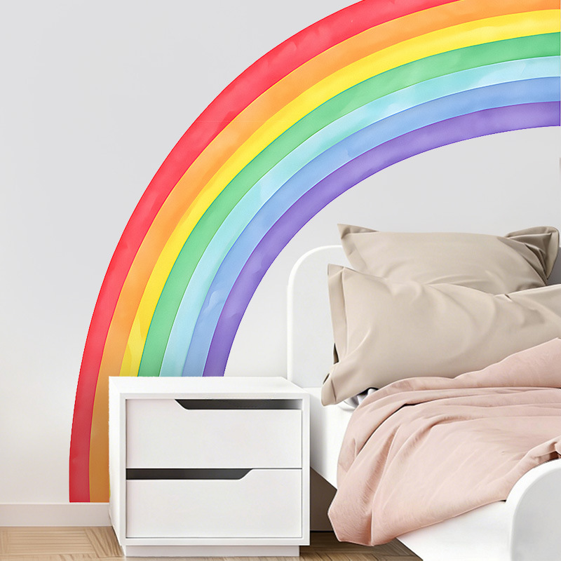 Large Rainbow Wall Stickers Se – обзор и цена Pvc Panel Background