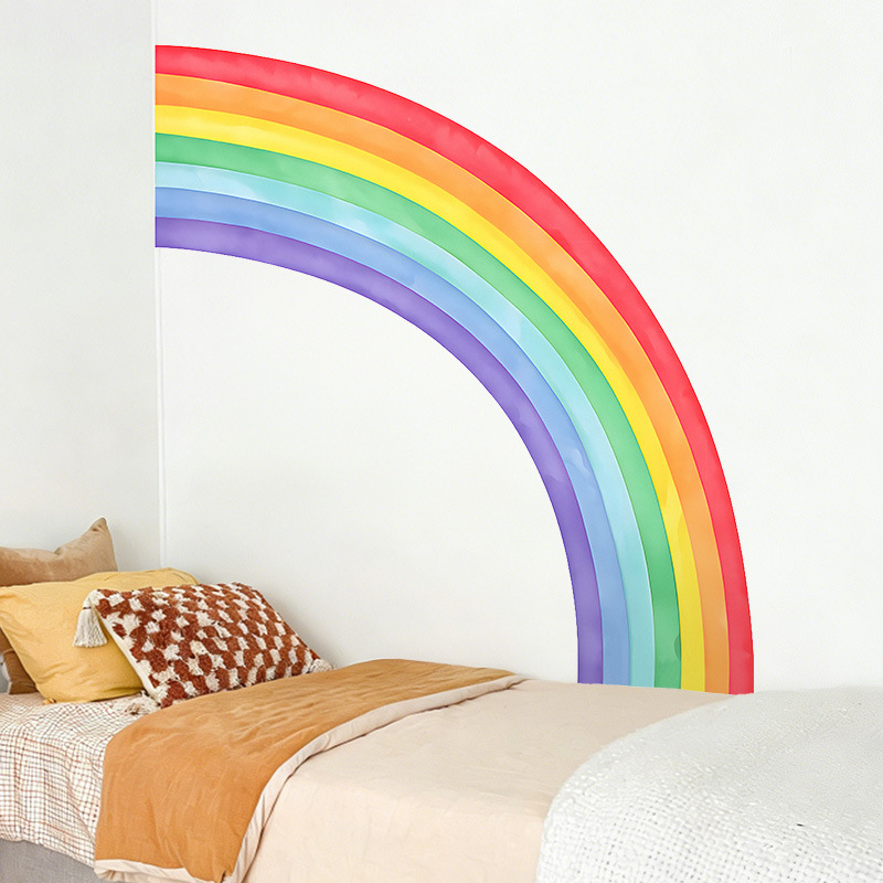 Large Rainbow Wall Stickers Se – обзор и цена Pvc Panel Background